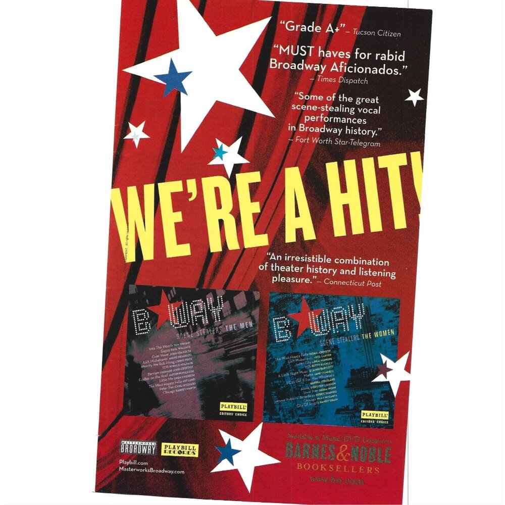 Hit Broadway Playbill Records ADVERT 2000s Print Ad